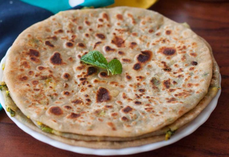 Onion Paneer Paratha Recipe - foodiewish