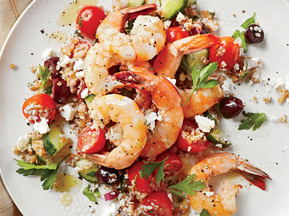 Bulgur Wheat and Shrimp Salad