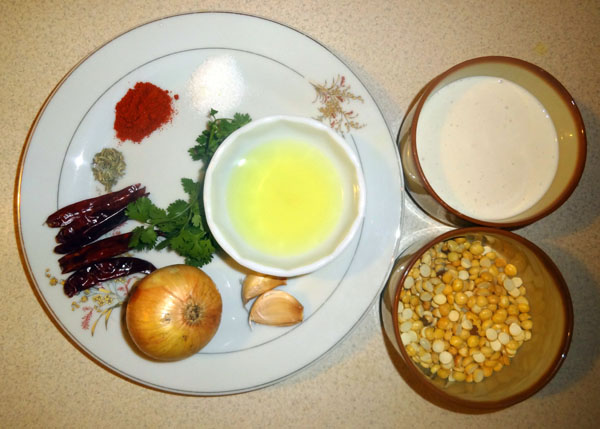 Karam Dosa Recipe Ingredients