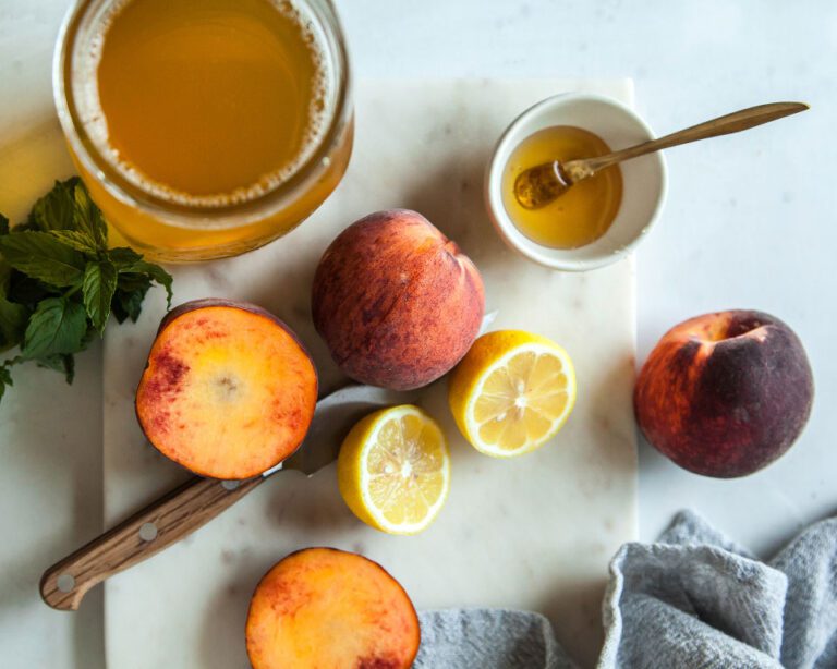 Peachy Iced Green Tea