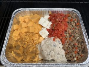 Smoked Queso with ground beef